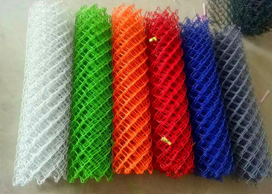 metal de 5mm cerca Pvc Diamond Mesh Fencing Smooth Surface do elo de corrente de 4 pés