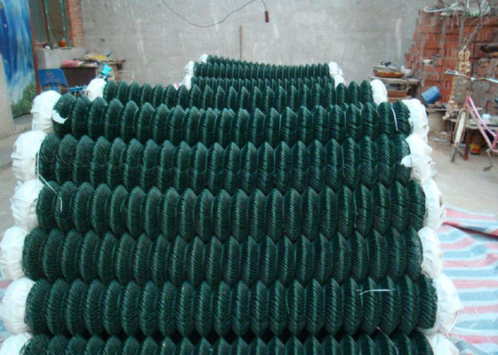 metal de 5mm cerca Pvc Diamond Mesh Fencing Smooth Surface do elo de corrente de 4 pés