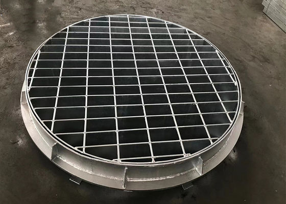 Tampa de câmara de visita exterior do metal que raspa a grelha galvanizada circular de 25*3mm