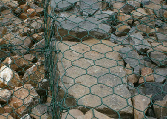 O PVC galvanizado do mergulho quente revestiu o fio Mesh For Rock Walls de Gabion