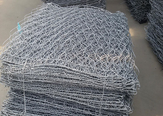 Fio Mesh Zinc Aluminum Alloy da parede de Gabion do tratamento da corrediça do rio 80mm*100mm