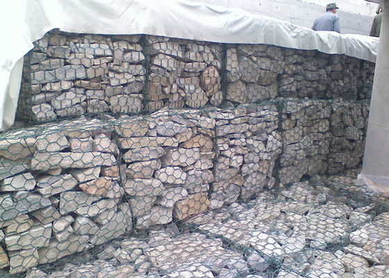 2.7mm impermeáveis	Fio galvanizado Mesh For Gabion Baskets de Gabion